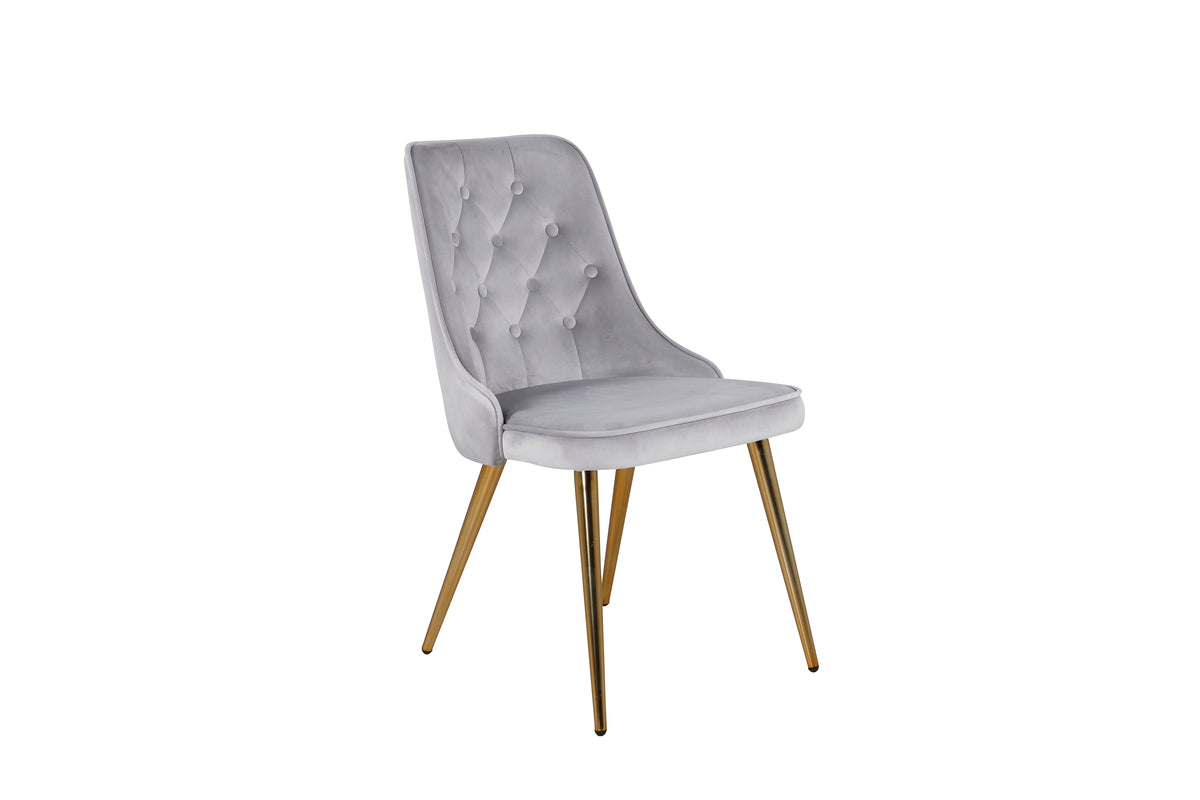 Venture Design Velvet Deluxe Matstolar 2-pack Grå