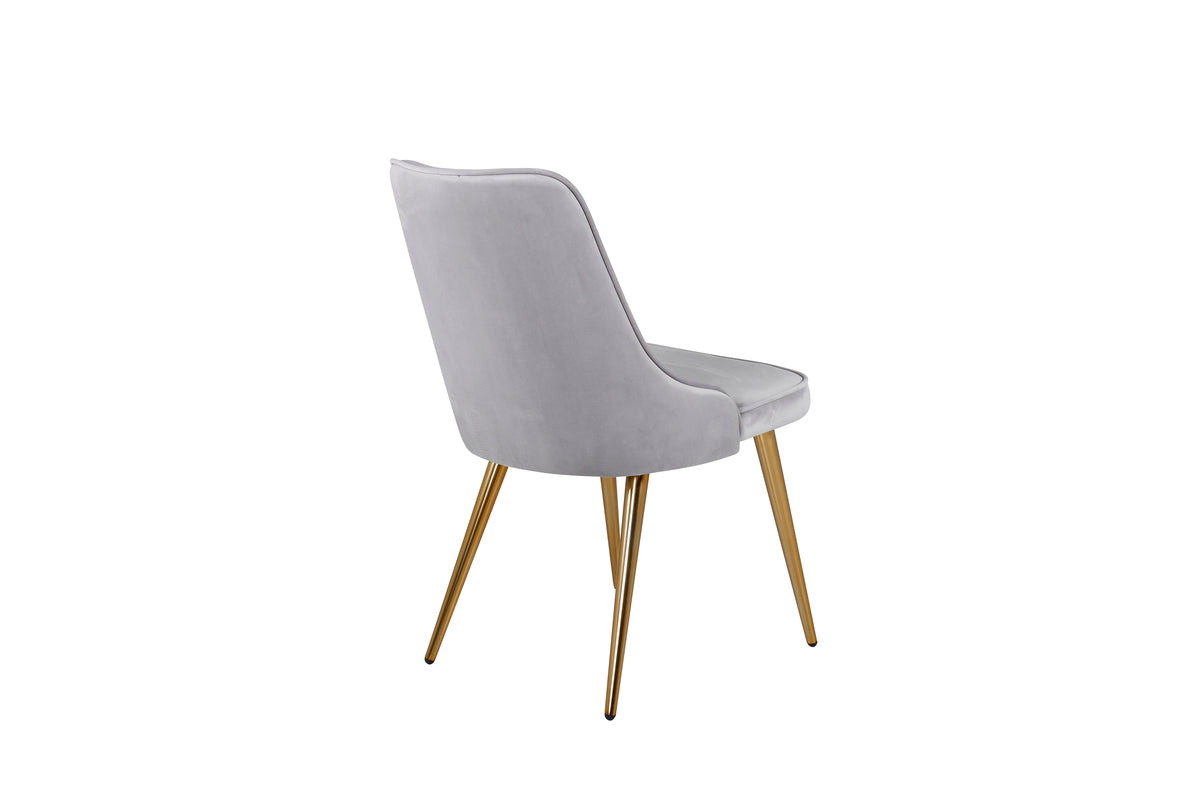 Venture Design Velvet Deluxe Matstolar 2-pack Grå