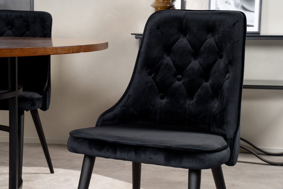 Venture Design Velvet Deluxe Matstolar 2-pack Svart