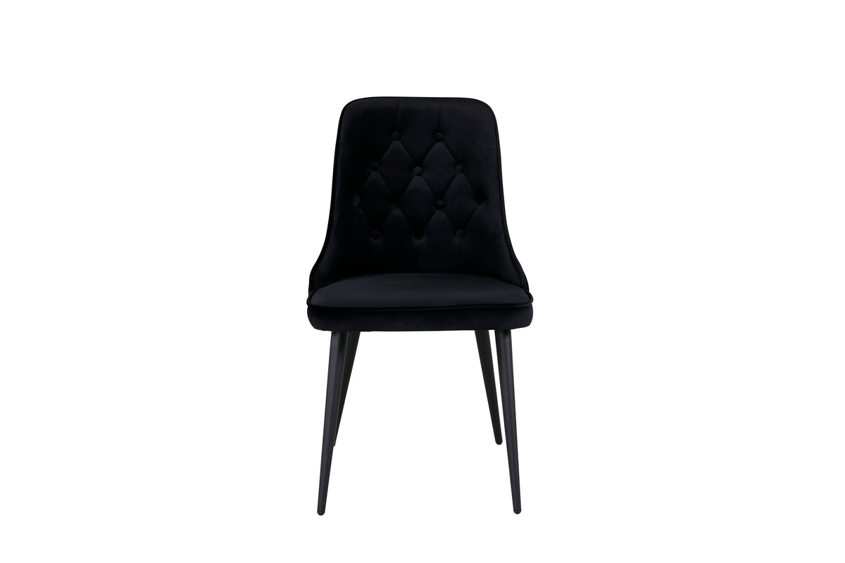 Venture Design Velvet Deluxe Matstolar 2-pack Svart
