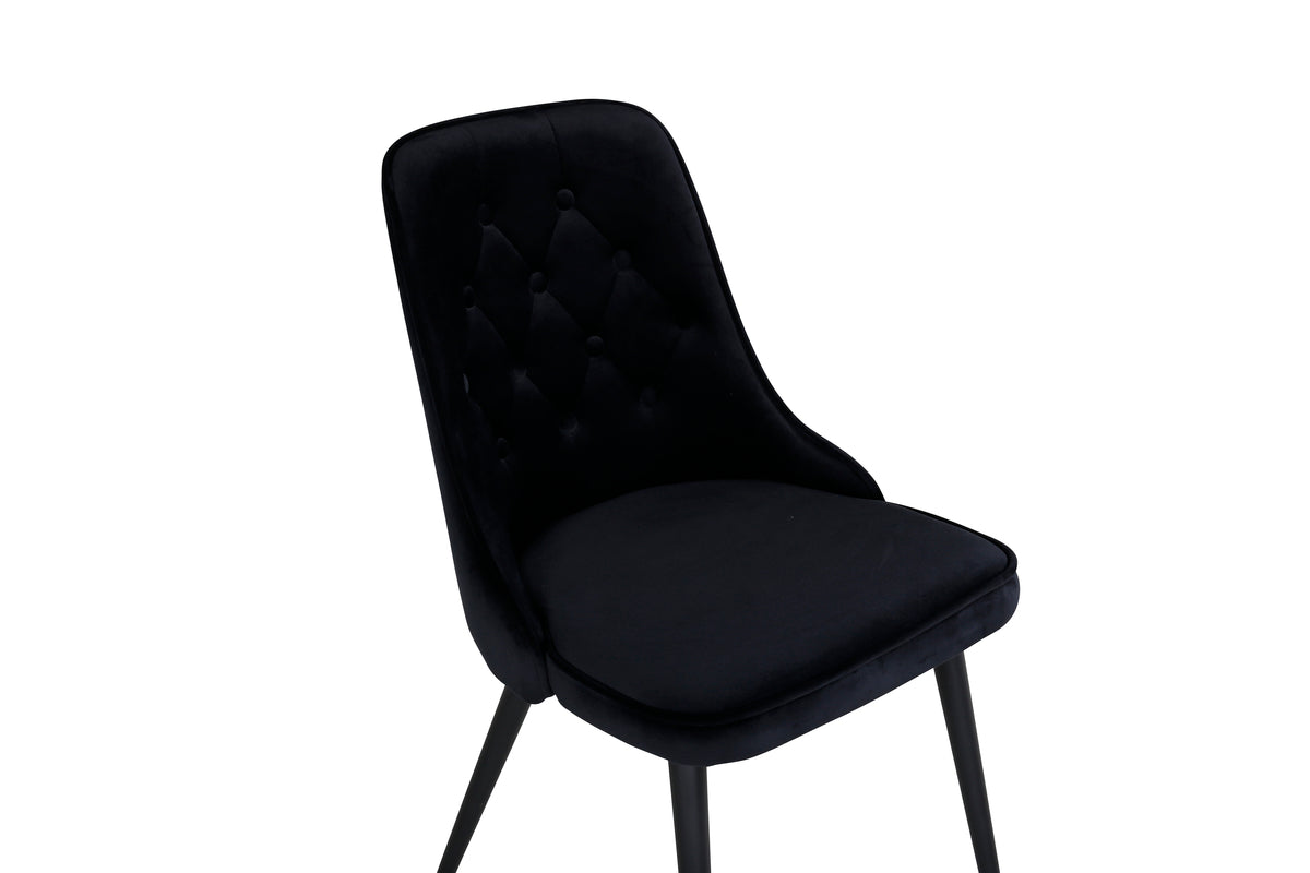 Venture Design Velvet Deluxe Matstolar 2-pack Svart