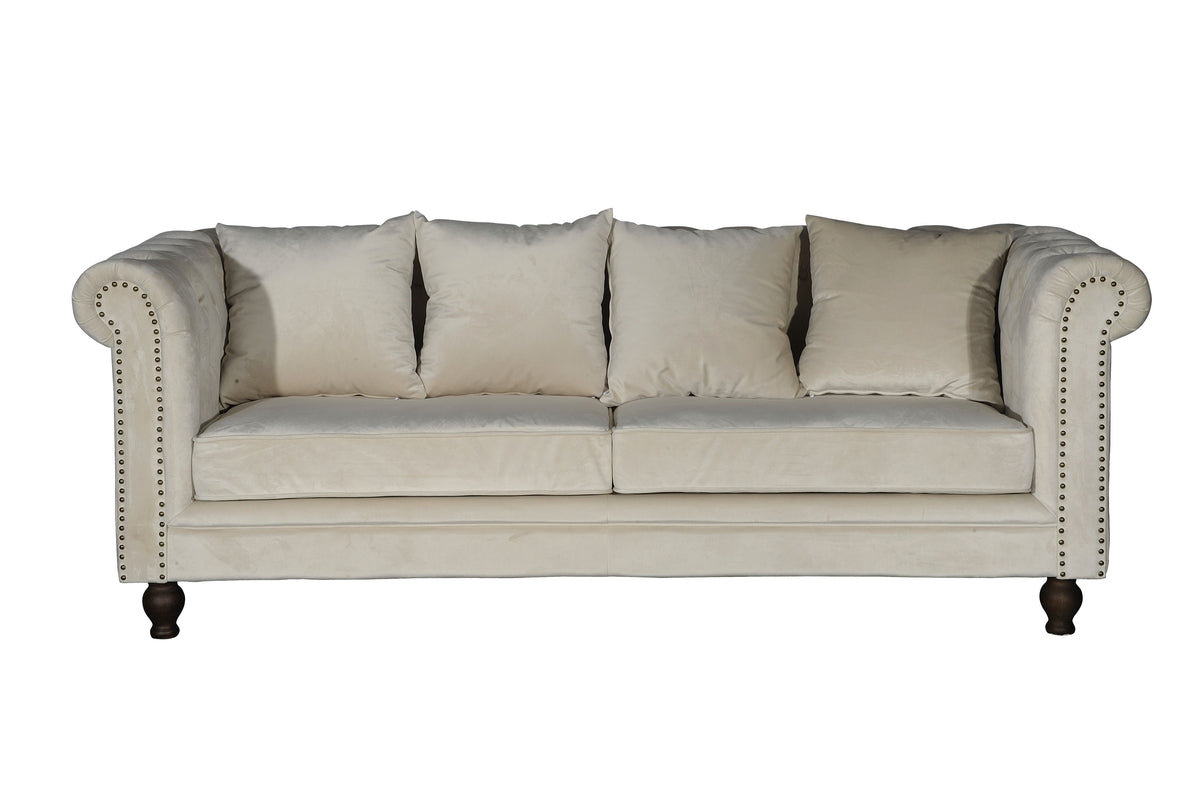 Venture Design Velvet 3-sits soffor Beige