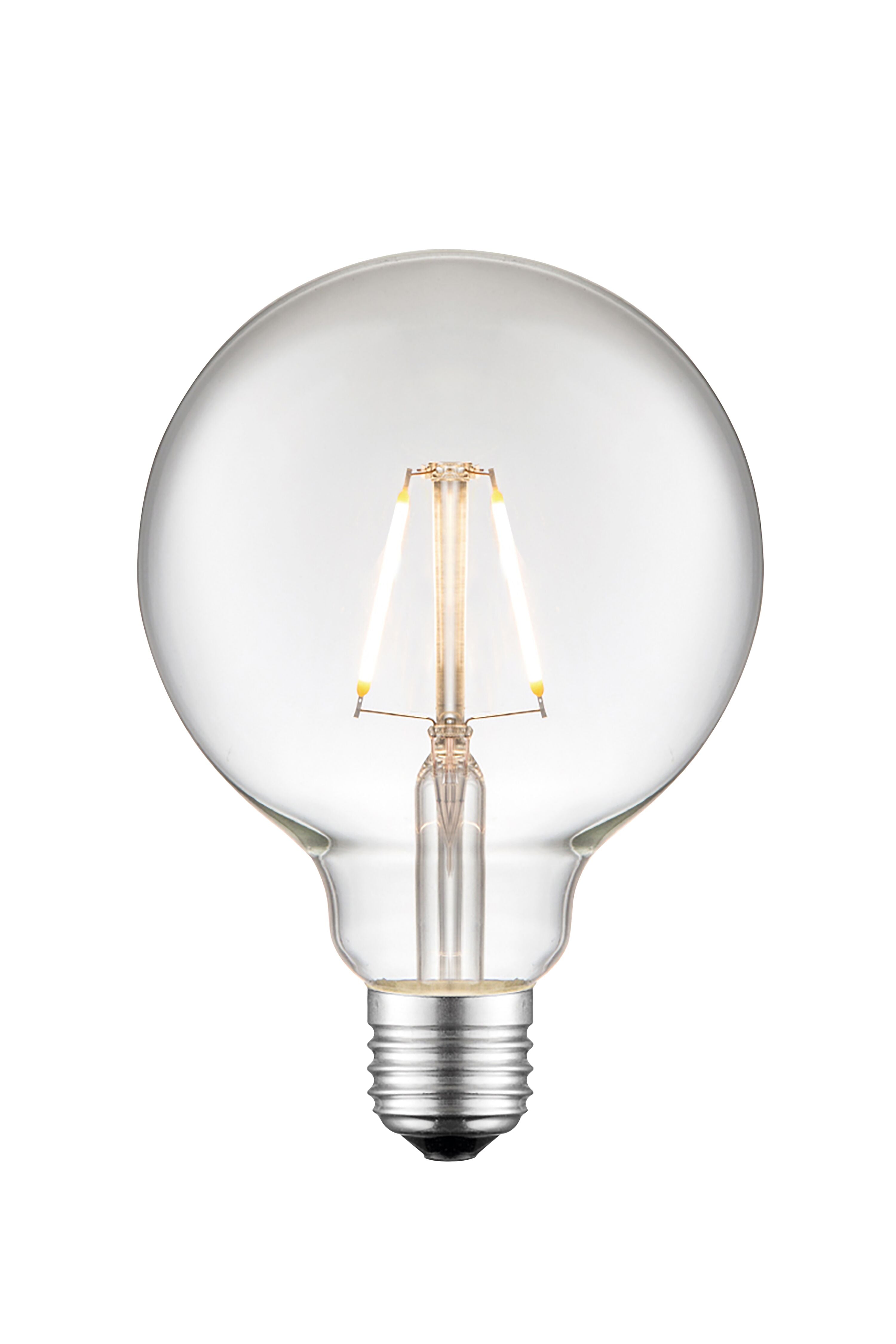 Aneta Home Glob G95 E27 2W LED filament 2700K, klar