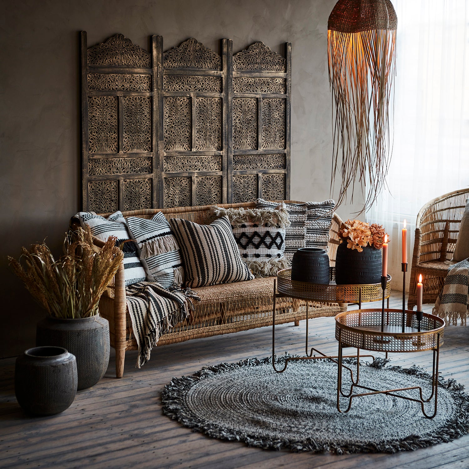 Affari of Sweden NEST Lampskärm, set om 3, Natur
