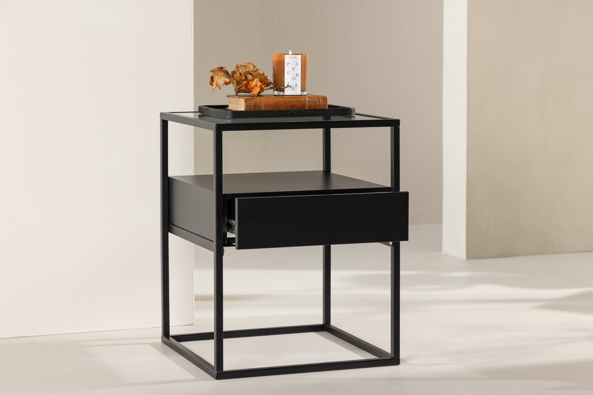 Venture Design Fortaleza Sidobord 40 x 40 Svart
