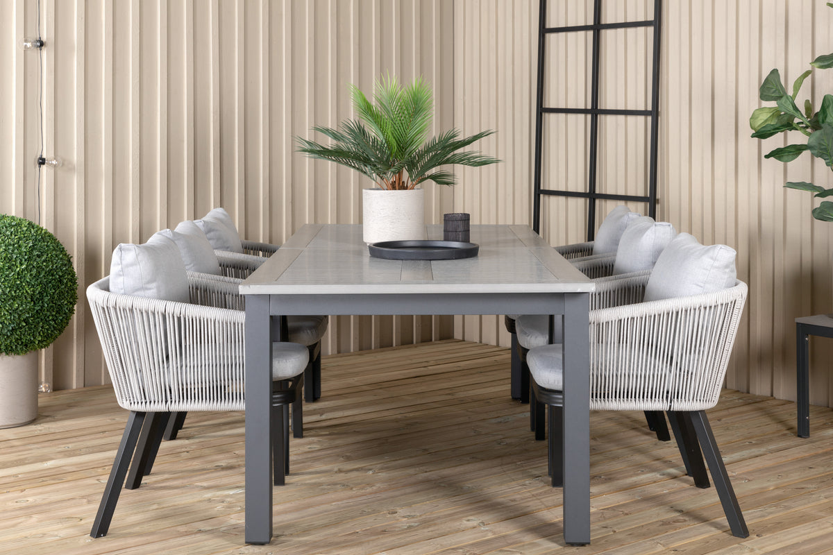 Venture Design Albany Rektangulära Matbord 224 x 90 Mörkgrå