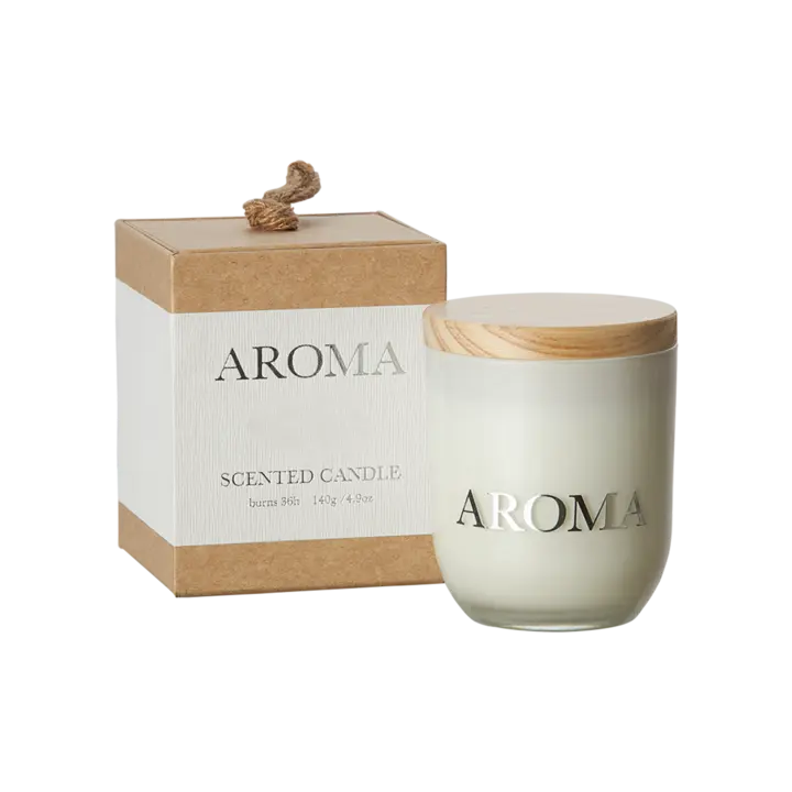 Affari of Sweden AROMA Doftljus S Pear & ginger, Brun/vit