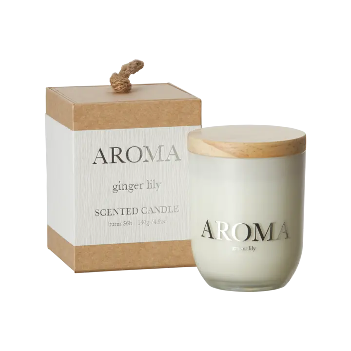 Affari of Sweden AROMA Doftljus S Pear & ginger, Brun/vit