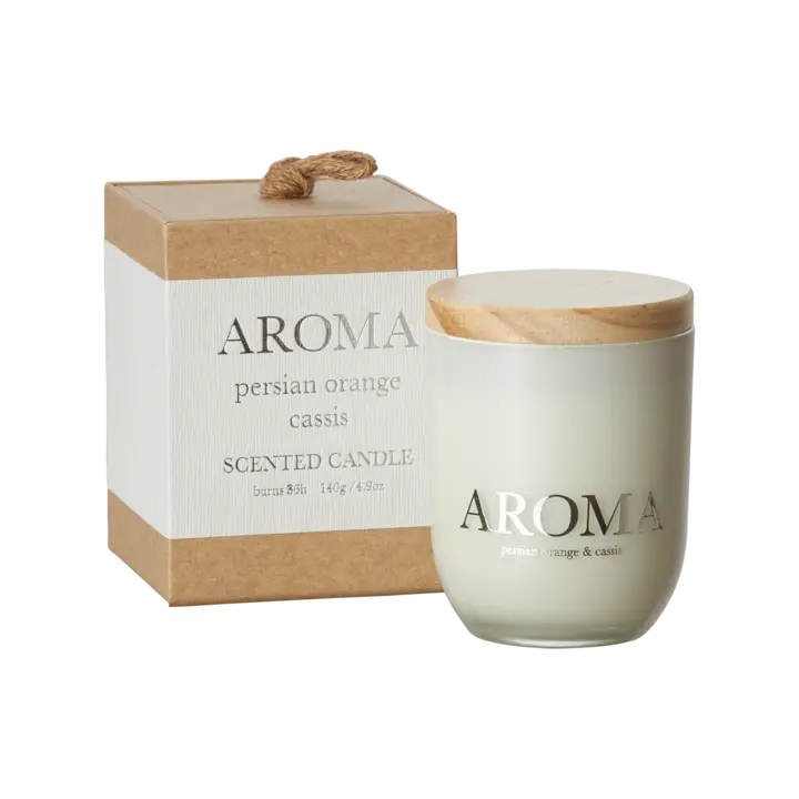 Affari of Sweden AROMA Doftljus S Pear & ginger, Brun/vit