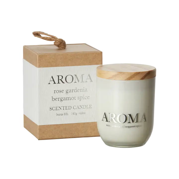 Affari of Sweden AROMA Doftljus S Pear & ginger, Brun/vit