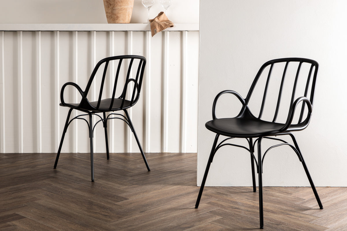 Venture Design Dyrön Matstolar 2-pack Svart