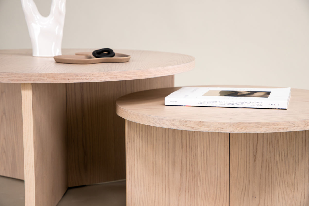 Venture Design Saltö Soffbord ⌀65 Vitputsad
