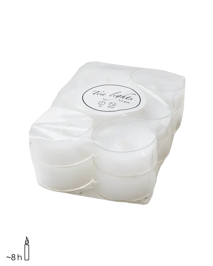 Affari of Sweden TEA LIGHTS Värmeljus, 12-pack, Vit