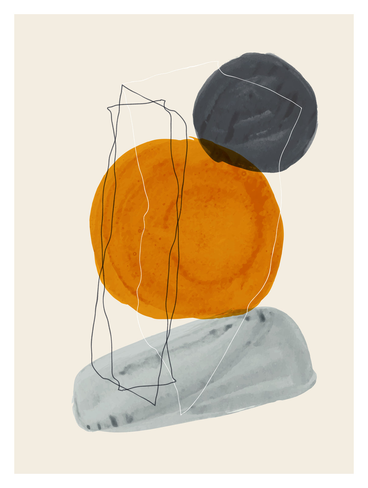 Venture Design Stones Posters Beige