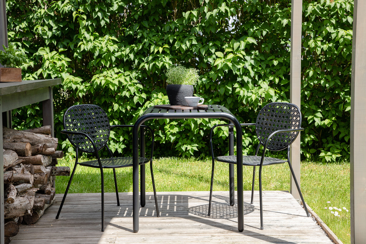Venture Design Borneo Cafebord 70 x 70 Svart