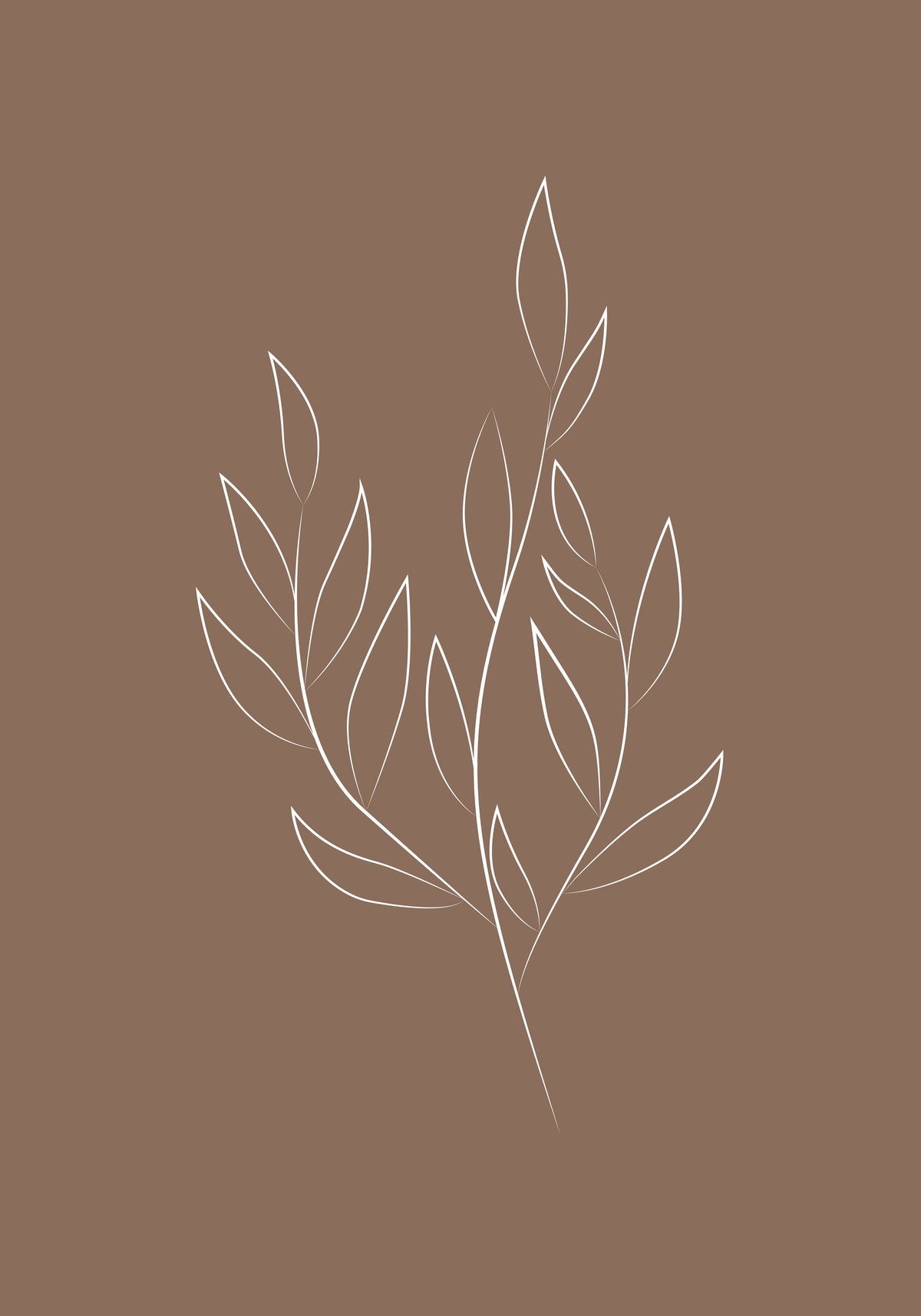 Venture Design Drawed leaf Posters Brun