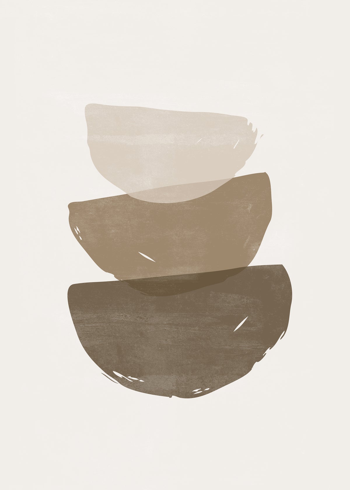 Venture Design Brush strokes Posters Beige