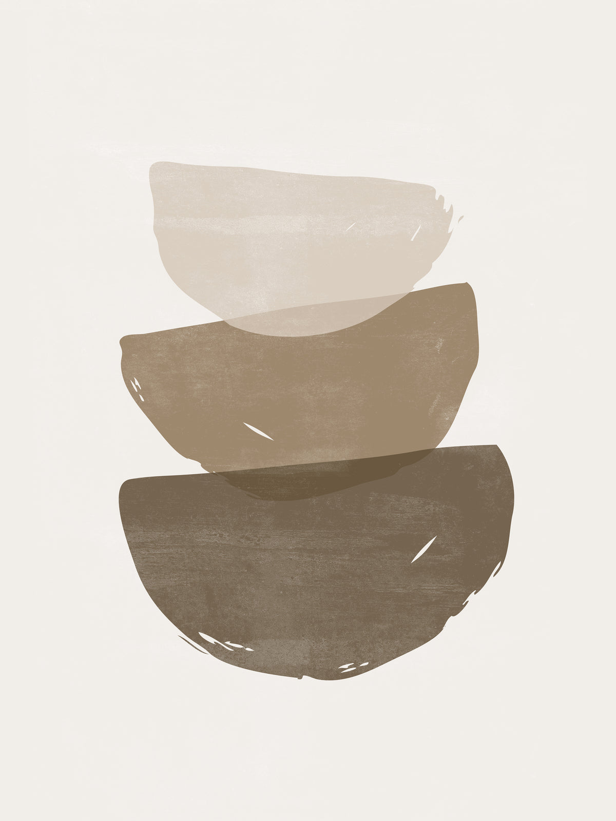 Venture Design Brush strokes Posters Beige