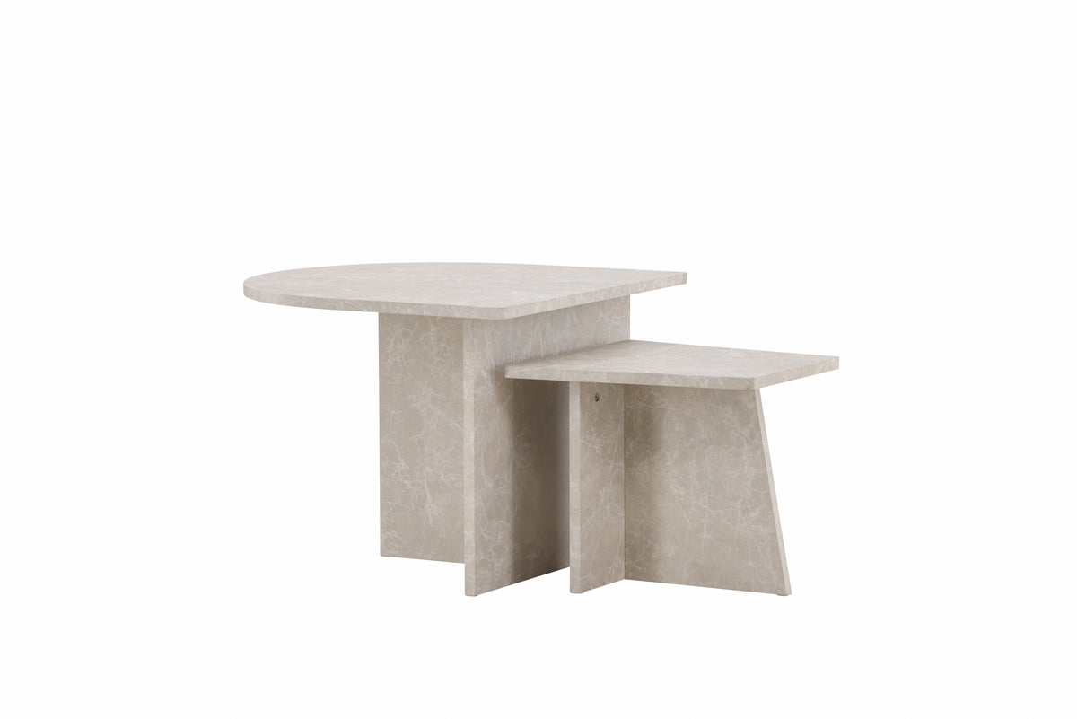 Venture Design Sala Soffbord Bord 1: 60 cm Bord 2: 40 cm x Bord 1: 60 cm Bord 2: 40 cm Beige