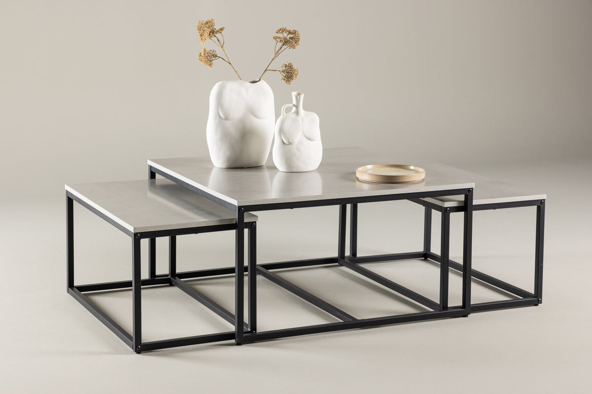 Venture Design Solna Soffbord Bord 1: 80 cm Bord 2: 73 cm x Bord 1: 80 Bord 2: 38 cm Grå