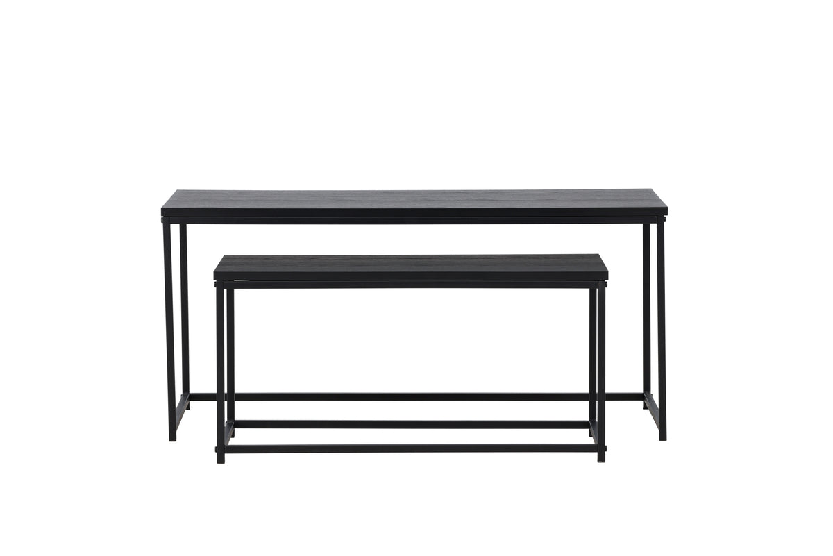 Venture Design Staal Soffbord Bord 1: 100 cm Bord 2: 75 cm x Bord 1: 43 cm Bord 2: 33 Svart