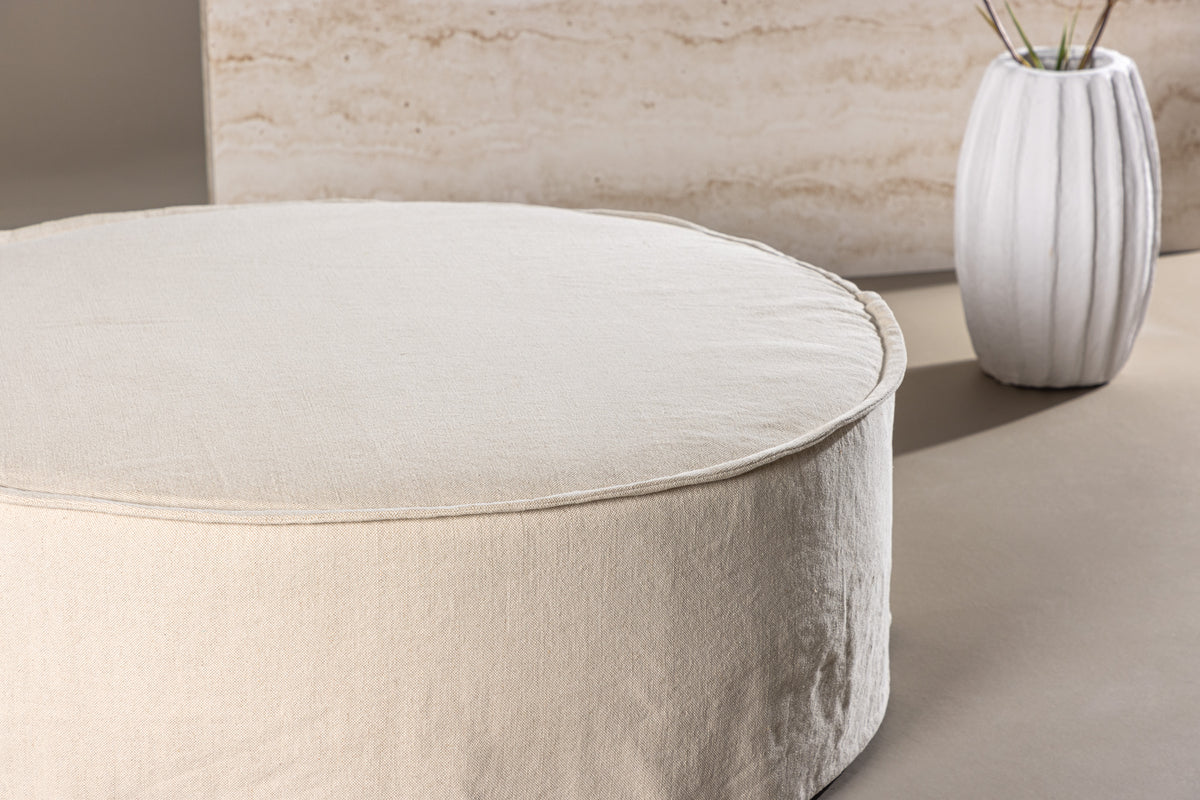 Venture Design Vindö Ottoman ⌀101 ⌀101 Beige