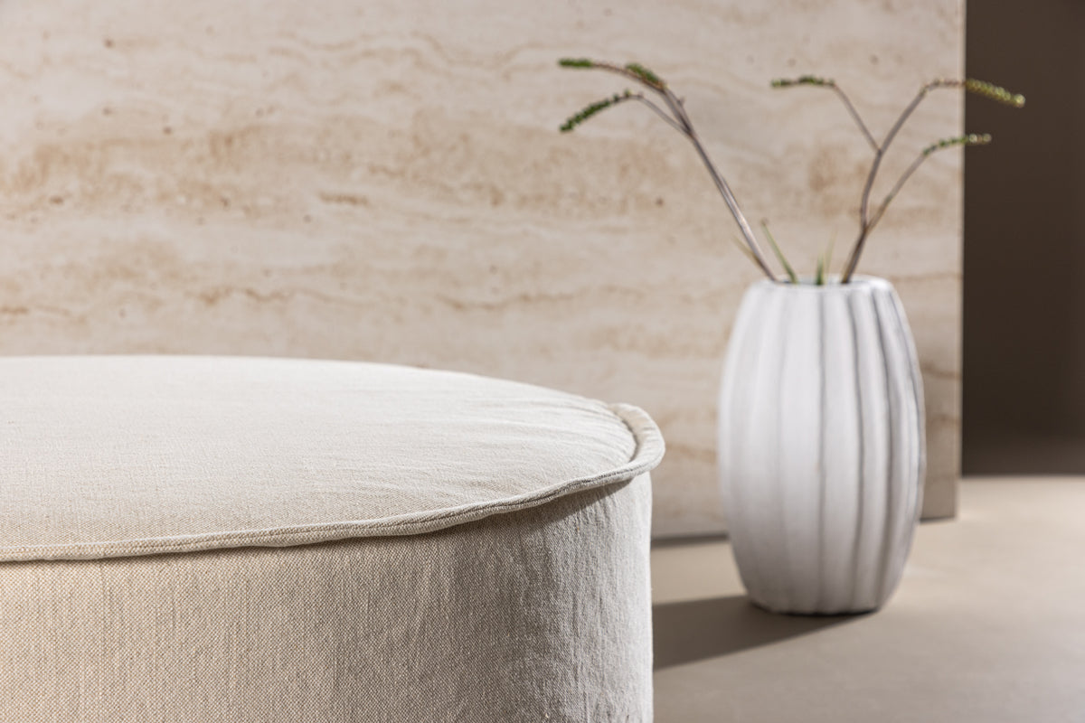 Venture Design Vindö Ottoman ⌀101 ⌀101 Beige