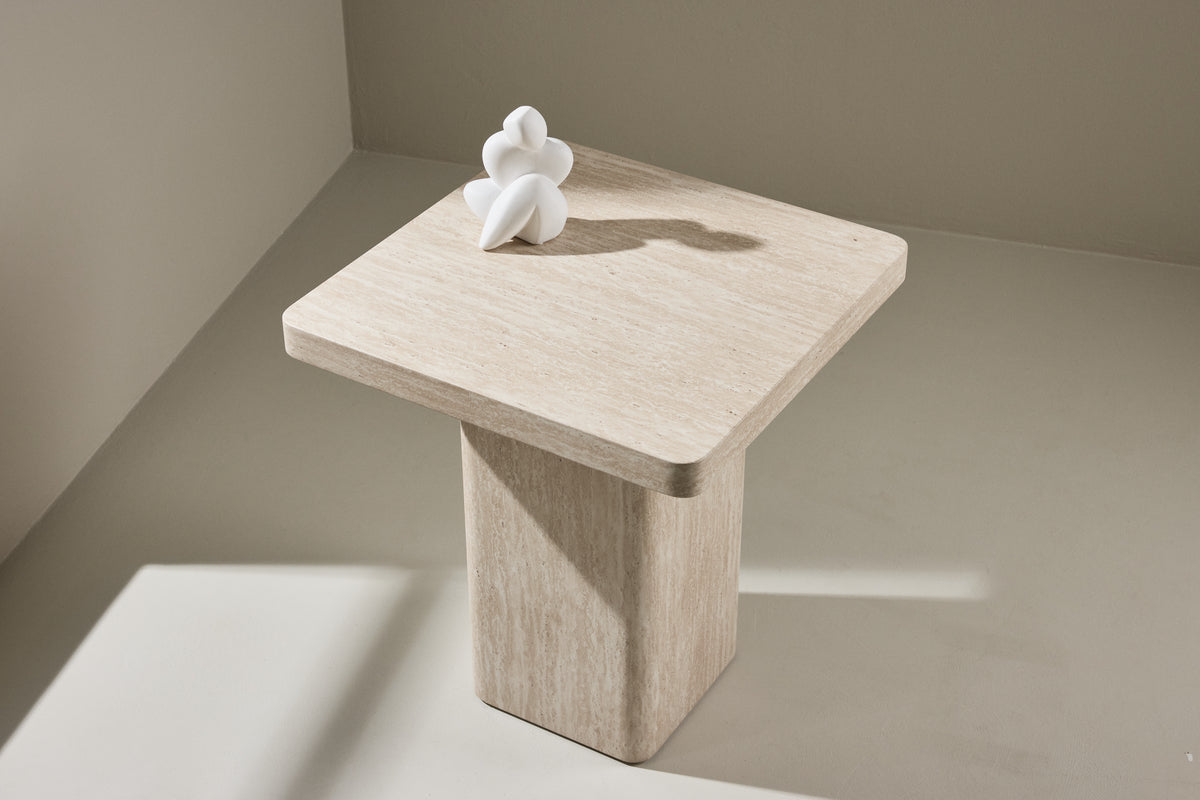 Venture Design Qvart Soffbord 50 x 50 Beige