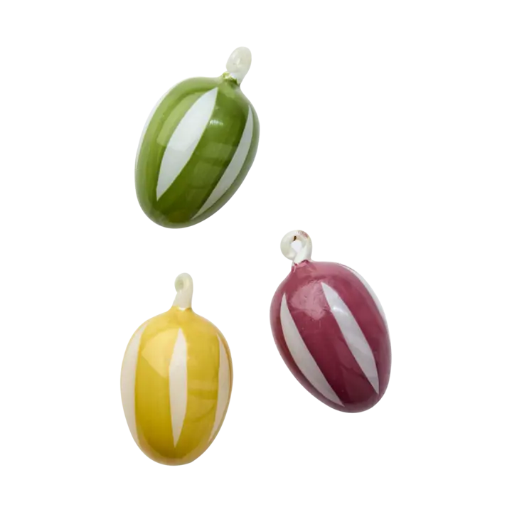 Affari of Sweden BUNNY Påskdekoration, 3-pack, Gul/grön/rosa