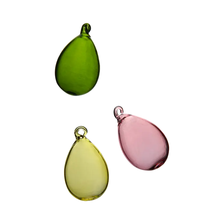Affari of Sweden BUNNY Påskdekoration, 3-pack, Rosa/grön/gul