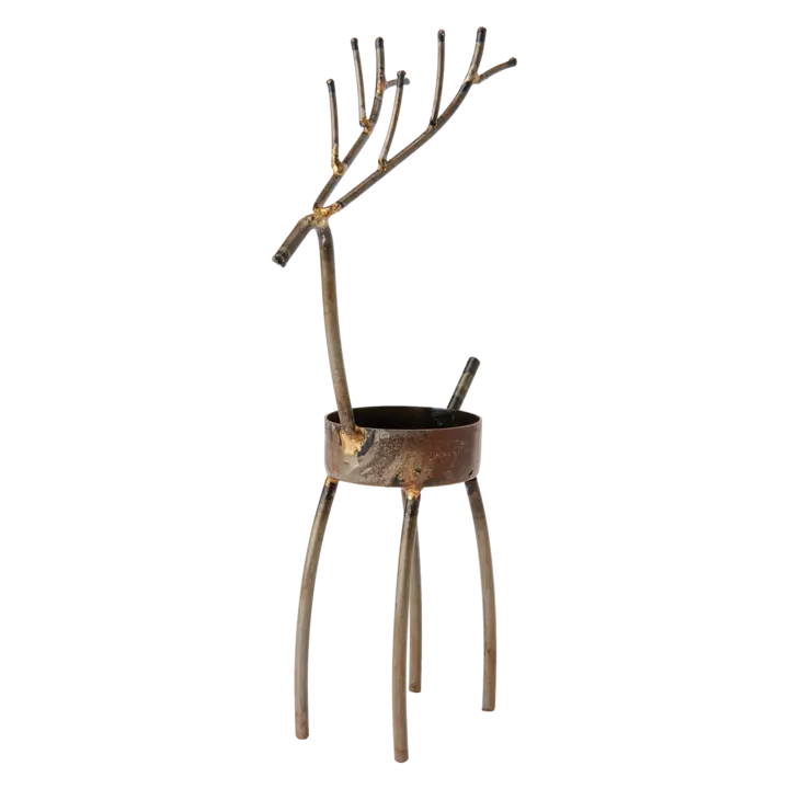 Affari of Sweden OH DEER Värmeljushållare, Rost/mässingsfärgad