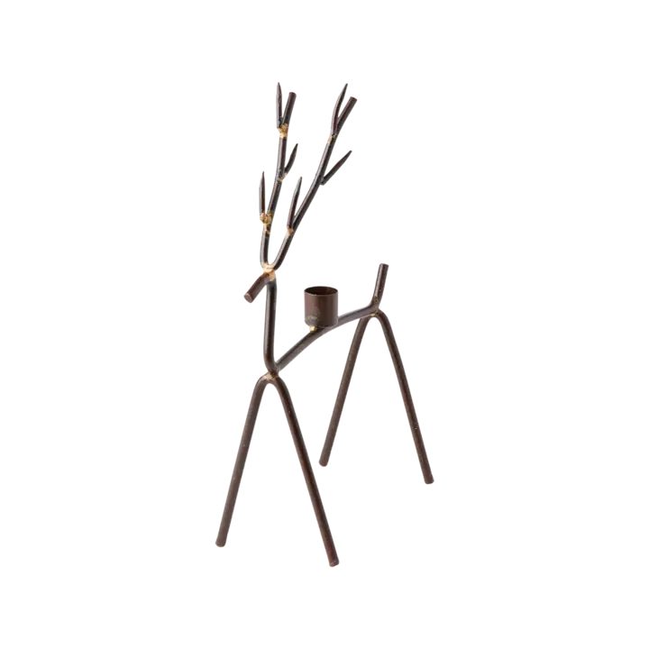 Affari of Sweden OH DEER Ljusstake, Rost/mässingsfärgad