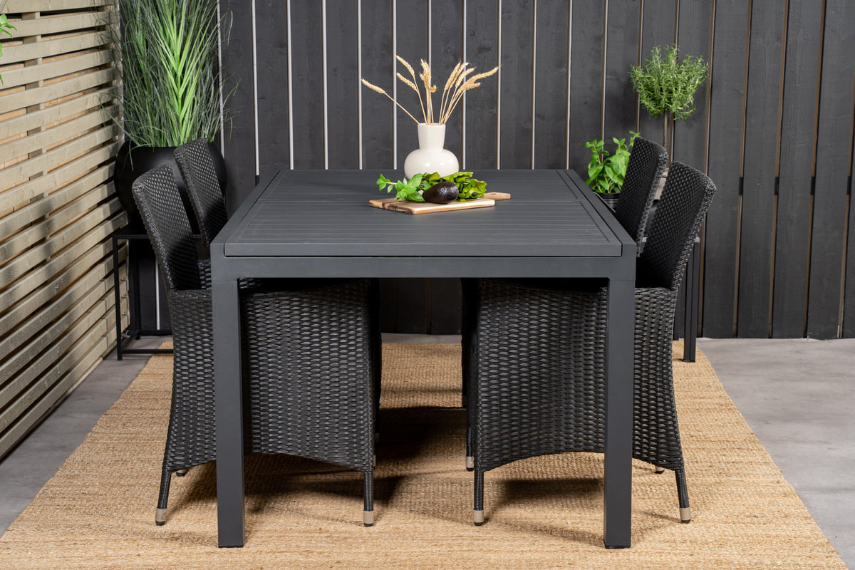 Venture Design Marbella Rektangulära Matbord 160 x 100 Svart