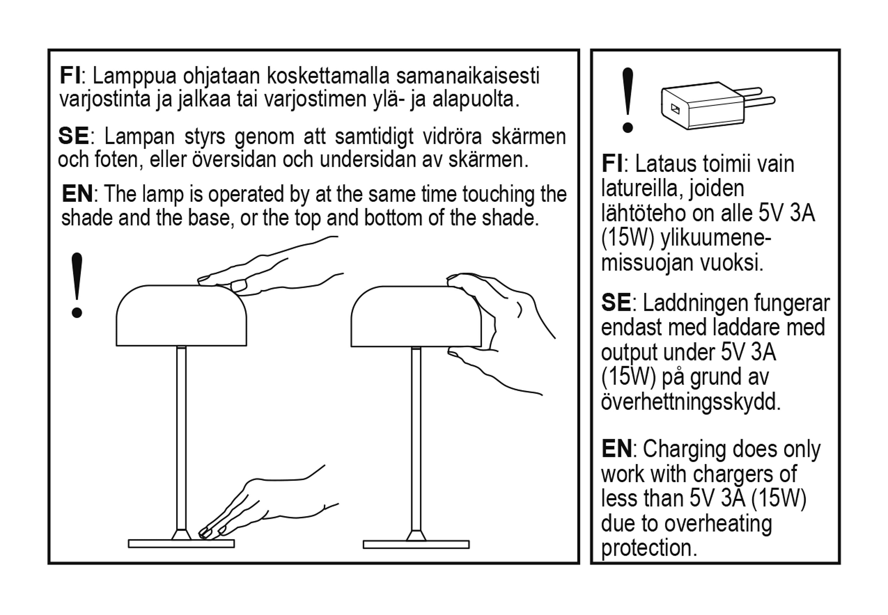 Aneta Home IRIS laddbar bordslampa
