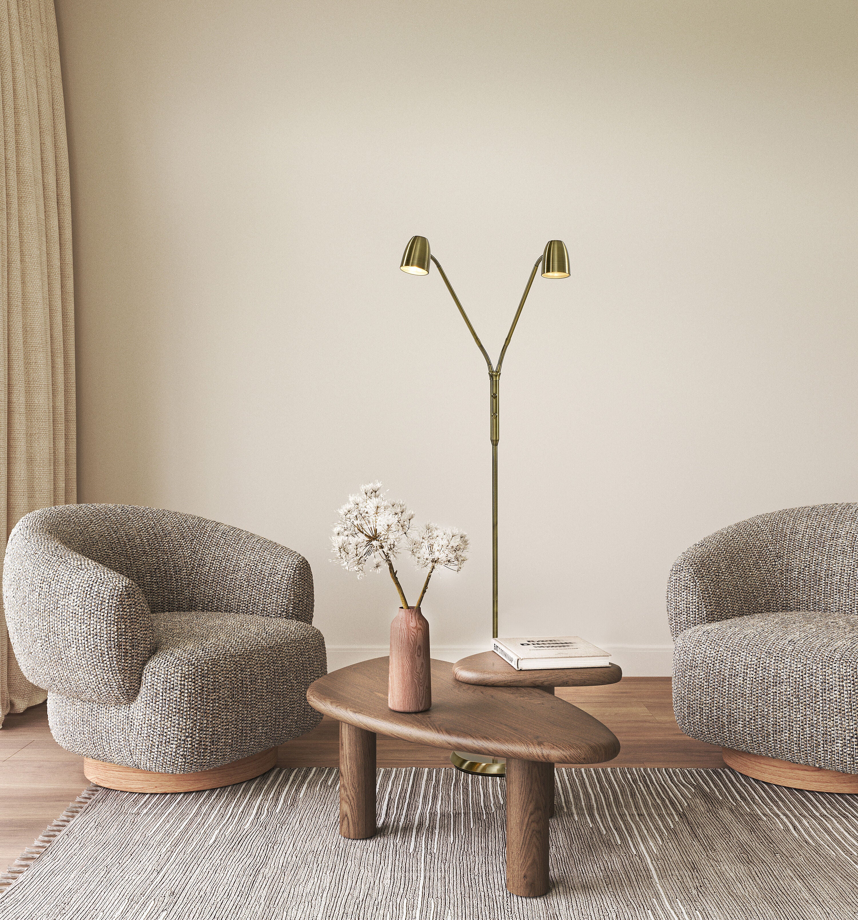 Aneta Home SANDNES golvlampa dubbel