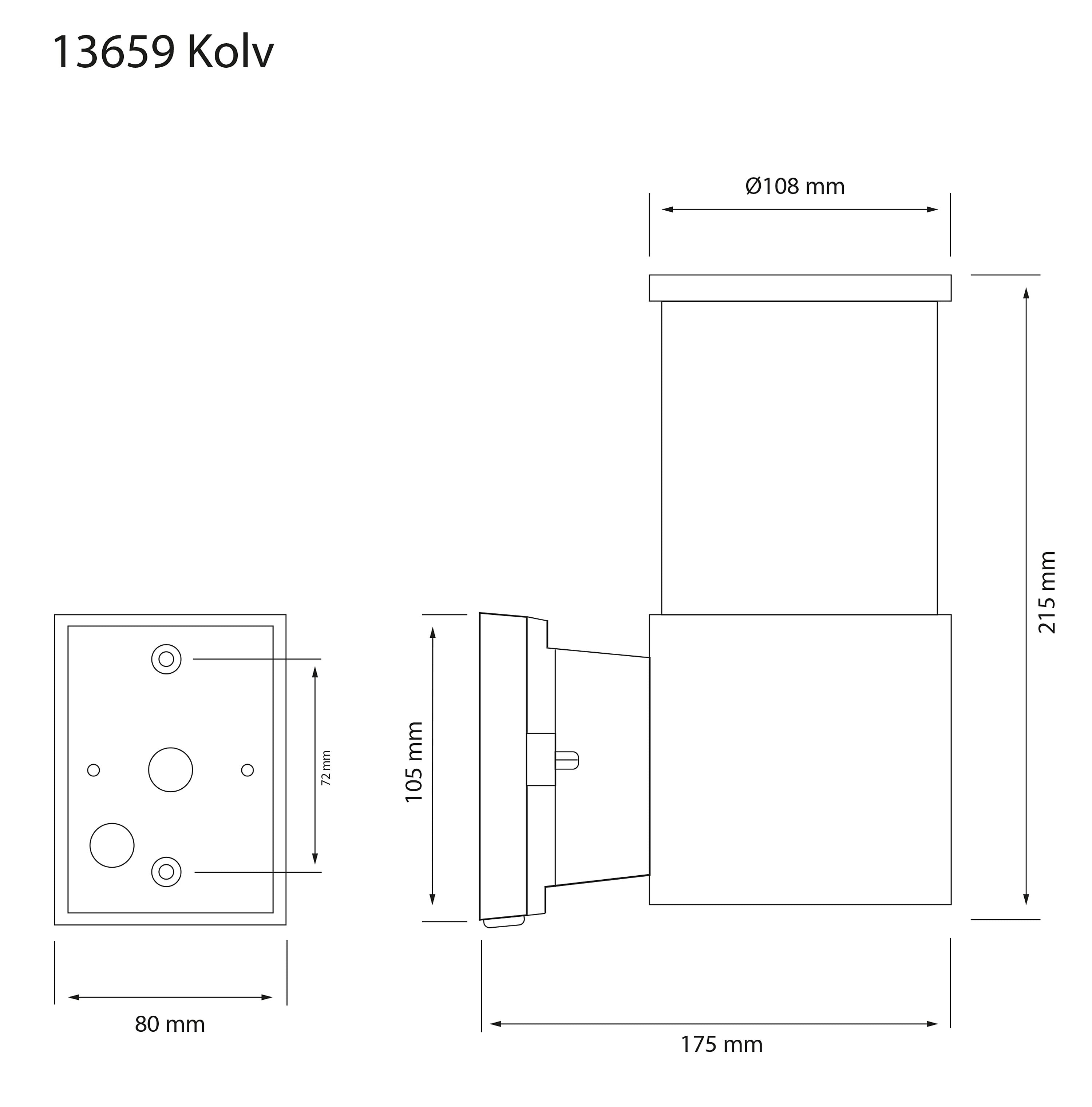 Aneta Home KOLV vägglampa