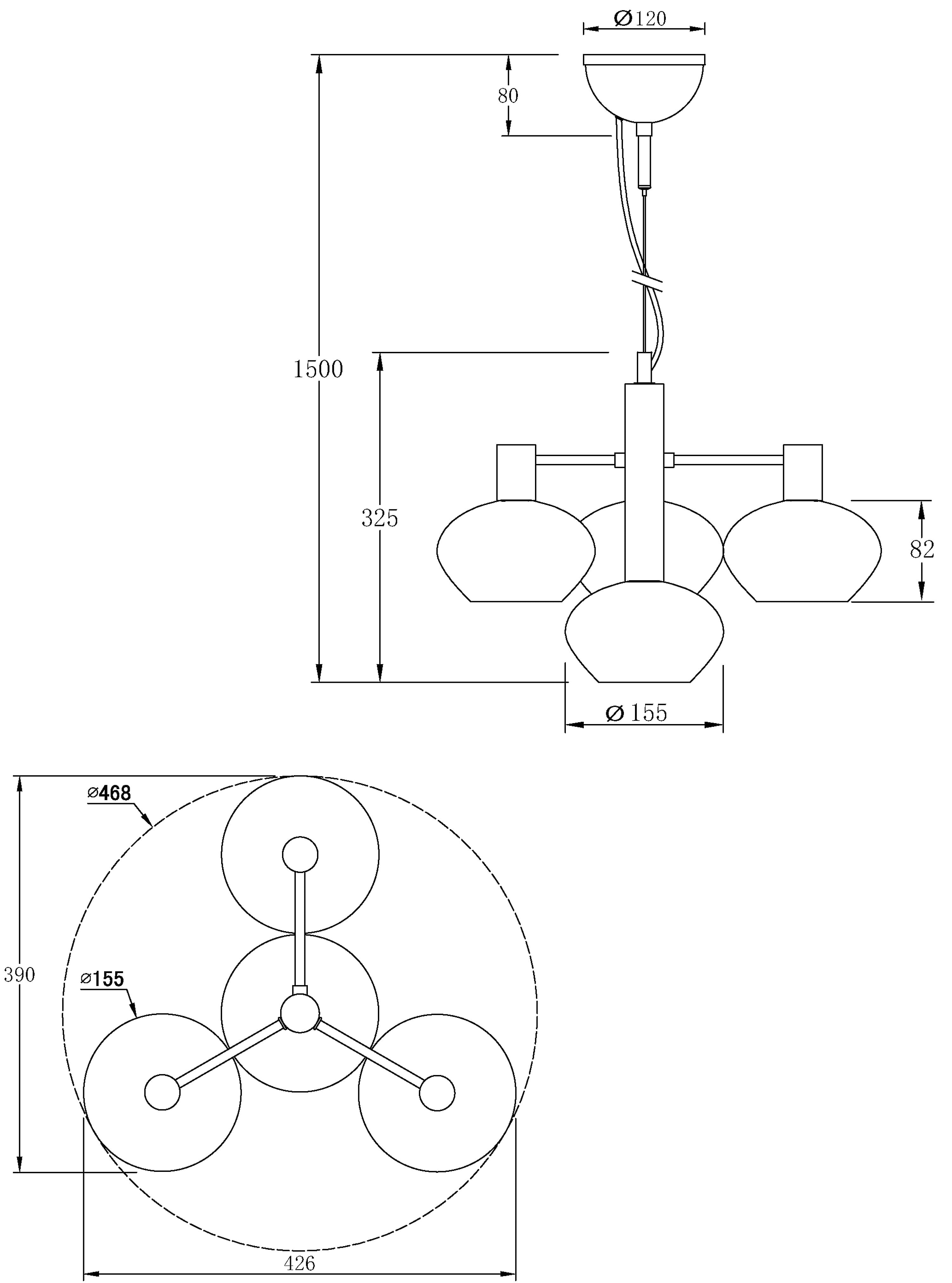 Aneta Home BELL taklampa 4:a