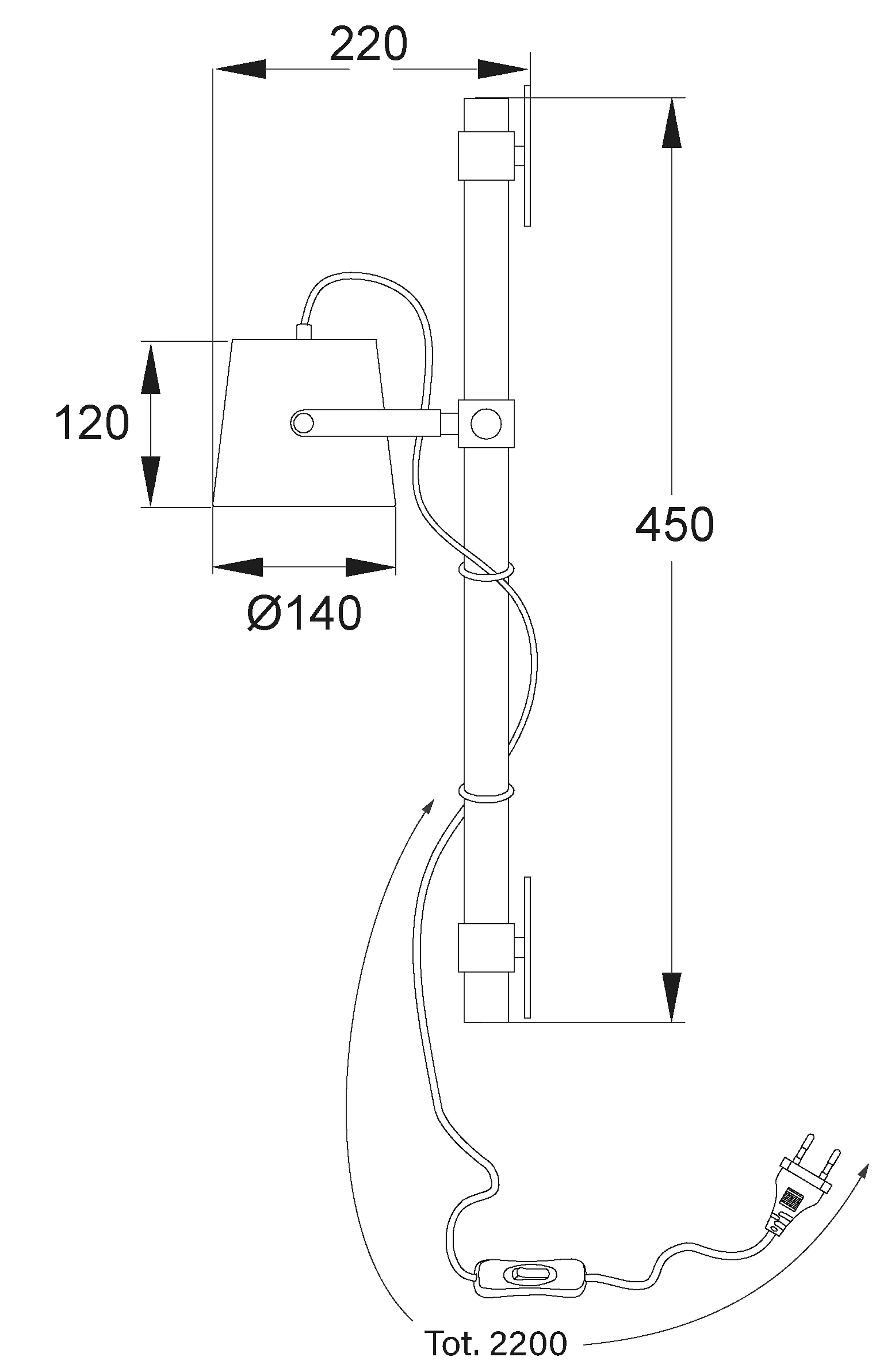 Aneta Home ESPRESSO vägglampa