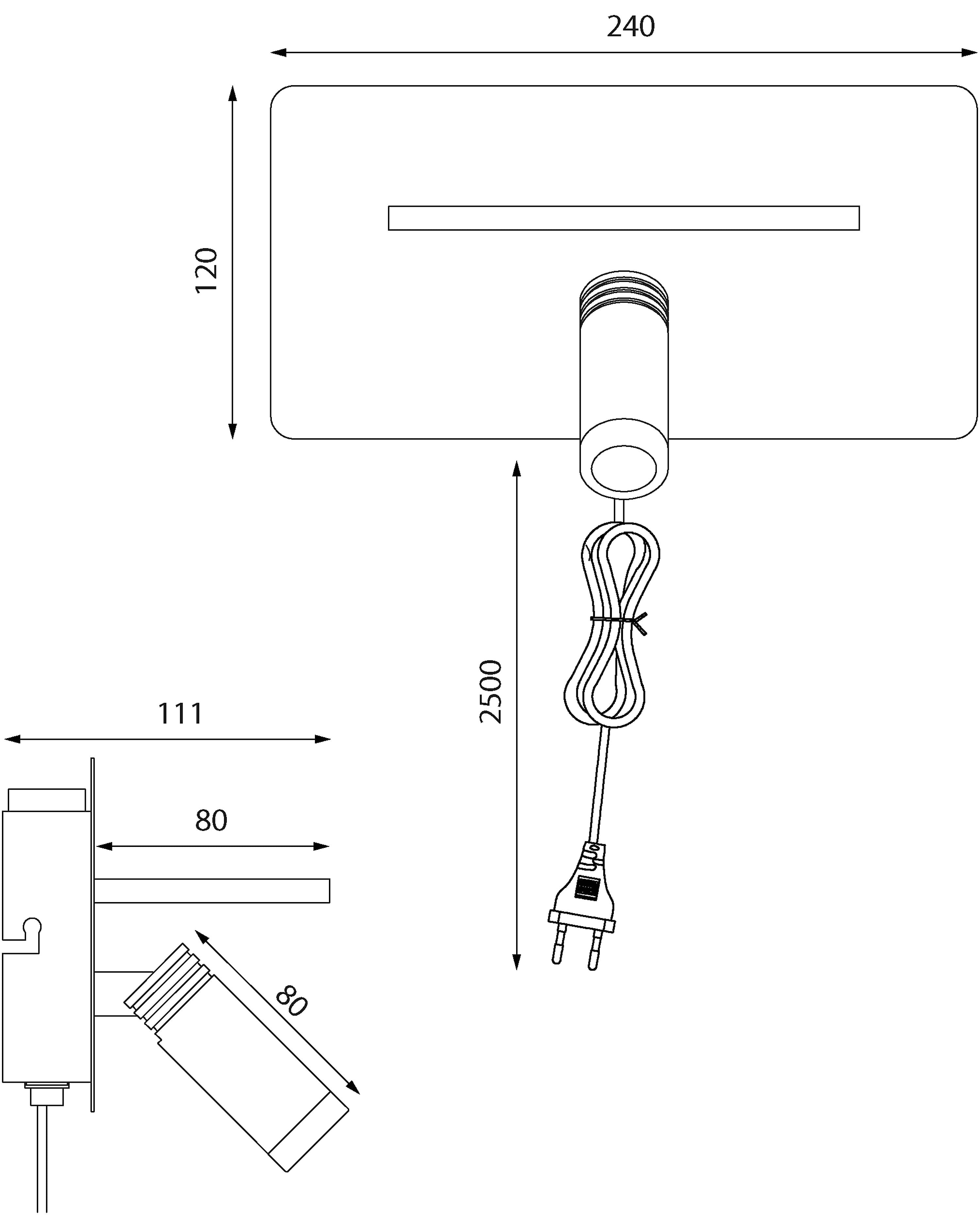 Aneta Home CARGADOR vägglampa
