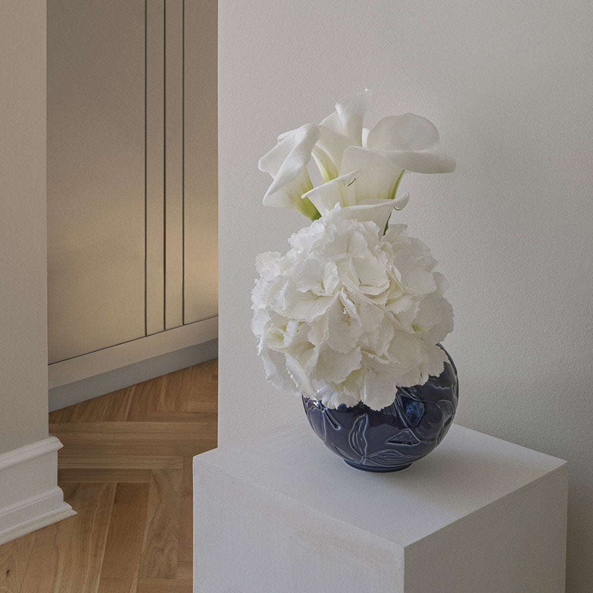 Florita Round Vase Agate Blue