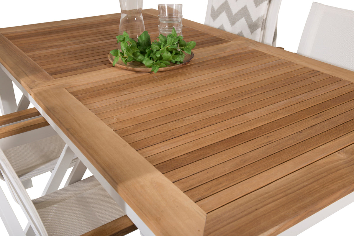 Venture Design Mexico & Panama Matstolar Vit + Matbord 160 x 90