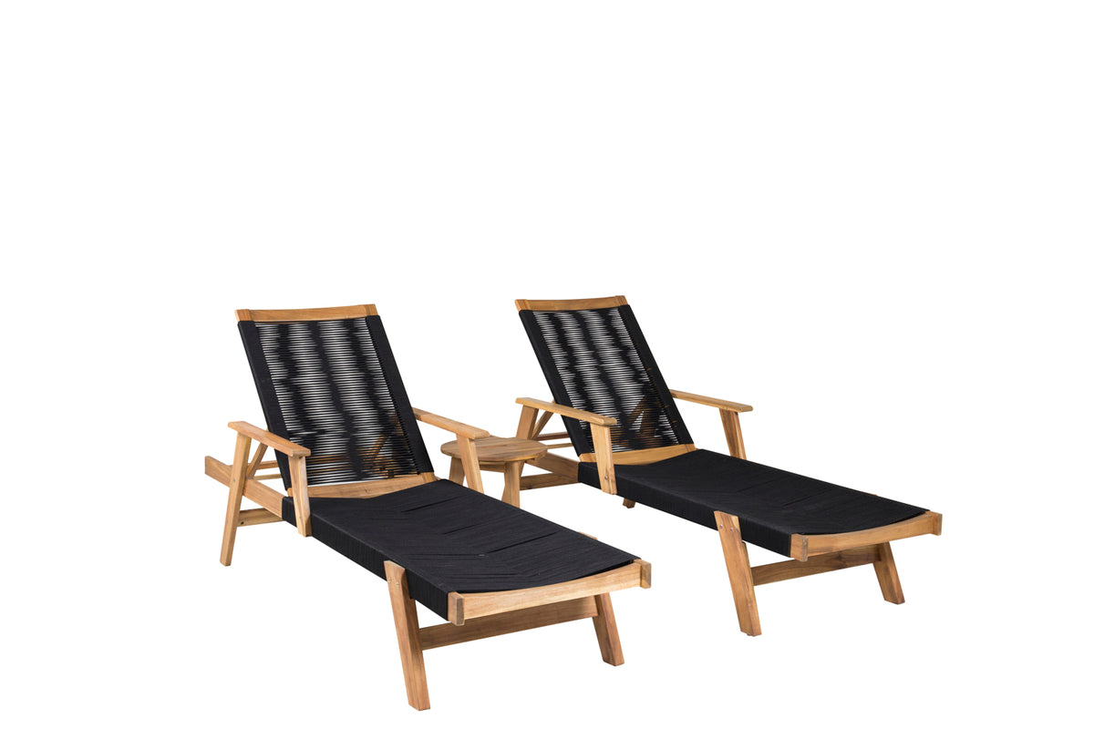 Venture Design Chania & Little John Sidobord ⌀40 Natur + Solstolar