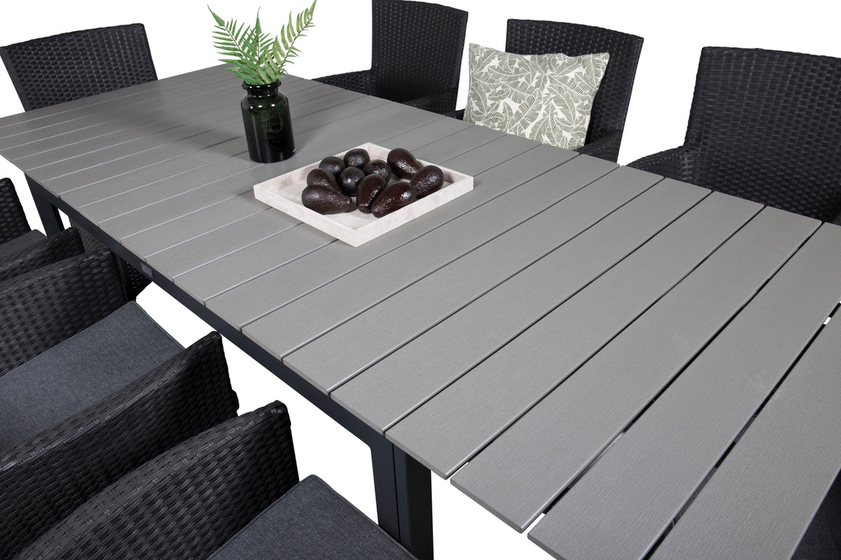 Venture Design Levels & Malin Matbord 160x100x75 + Matstolar Svart
