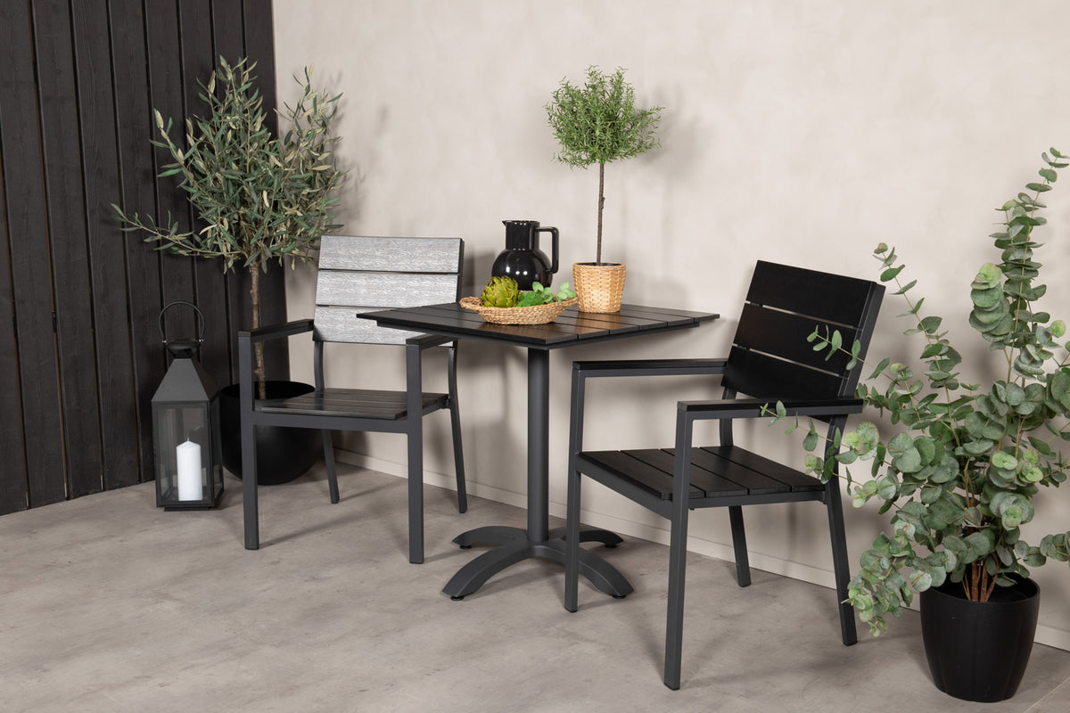 Venture Design Venture Home Colorado & Levels Cafébord 70x70 + Matstolar Svart