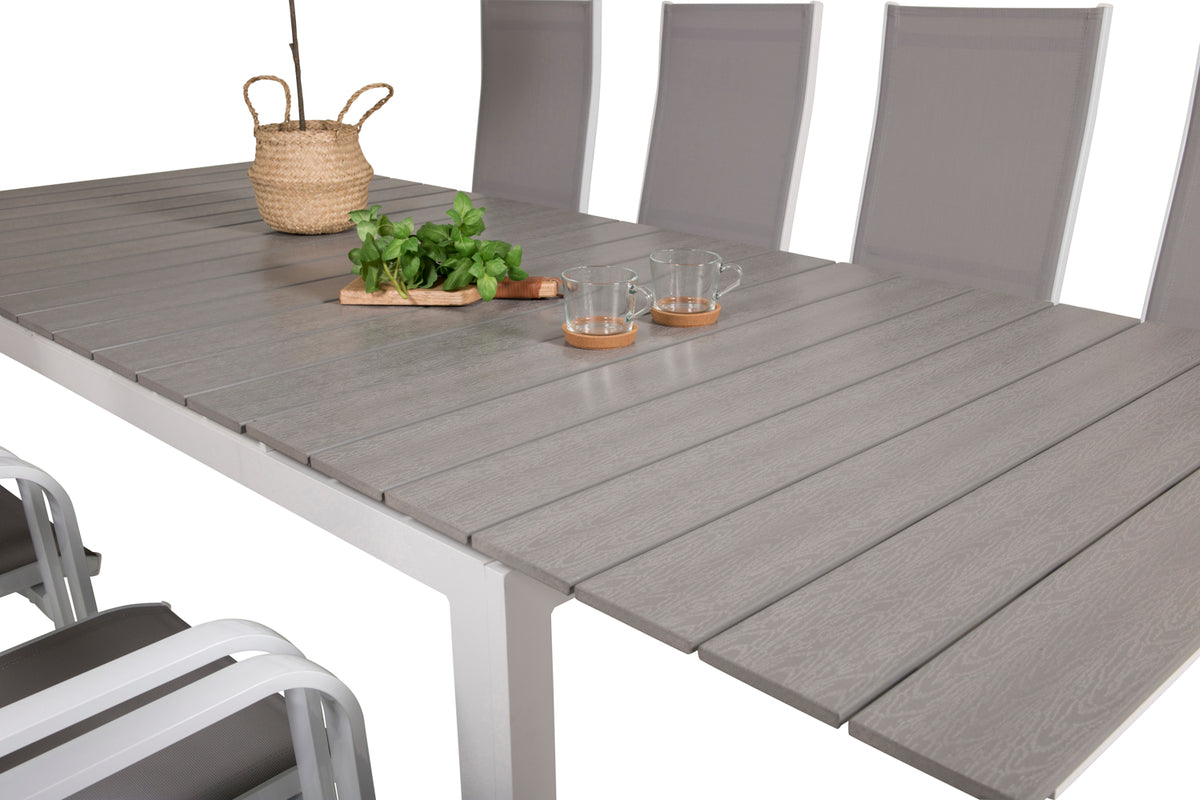 Venture Design Levels & Copacabana Matbord 160x100x75 + Reclinerstolar Grå