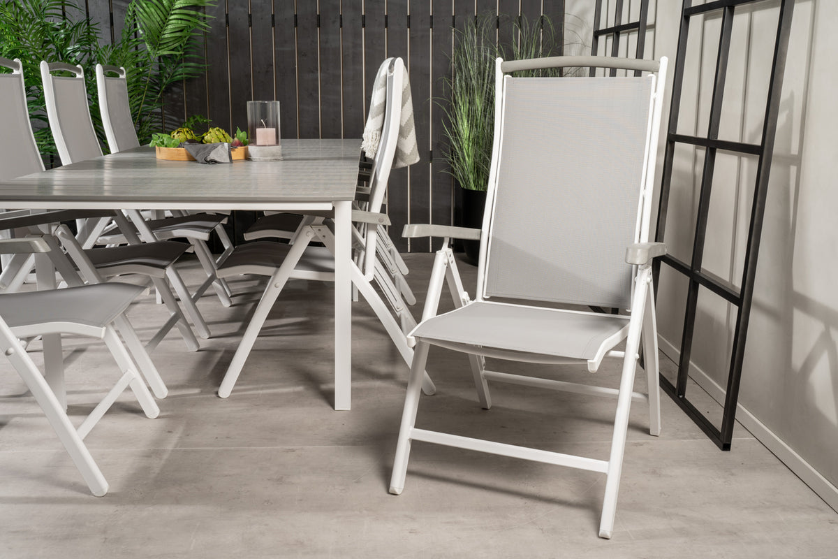 Venture Design Levels & Albany Matbord 160x100x75 + Positionsstolar Vit