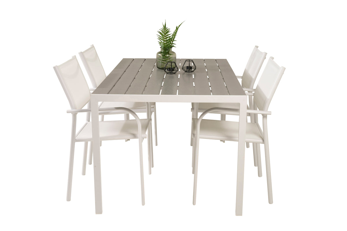 Venture Design Break | Santorini Matbord 150x90 + 4 matstolar