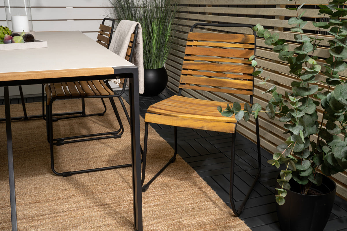 Venture Design Texas & Bois Matbord 200x100 + Matstolar Natur