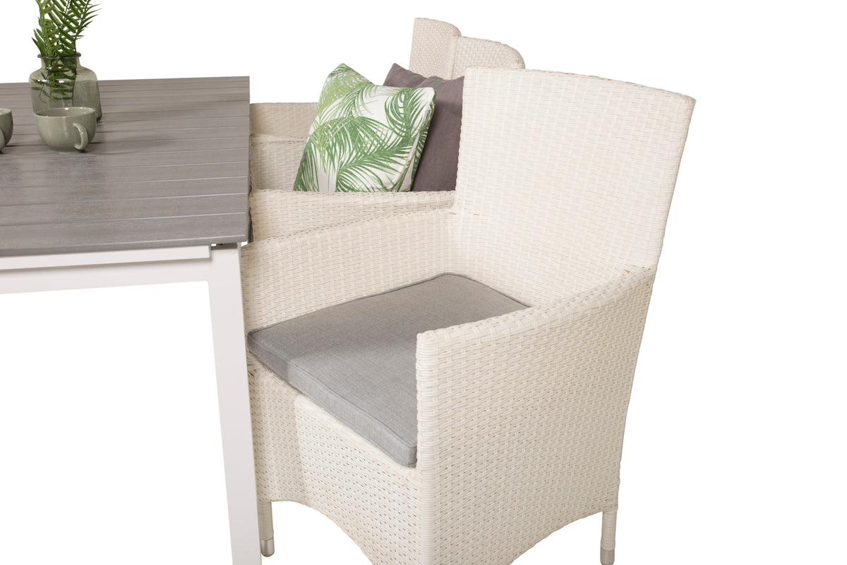 Venture Design Levels & Malin Matbord 160x100x75 + Matstolar Vit