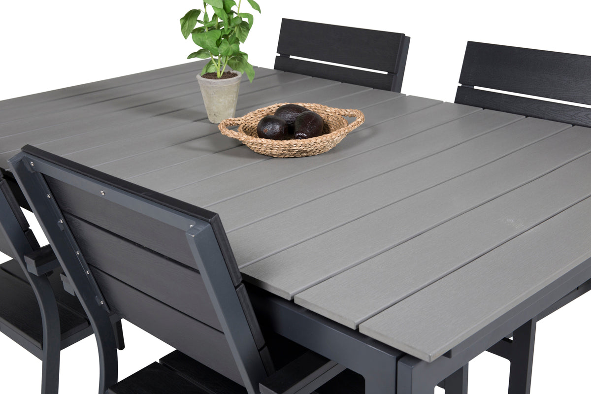 Venture Design Levels Matbord 160x100x75 + Matstolar Svart